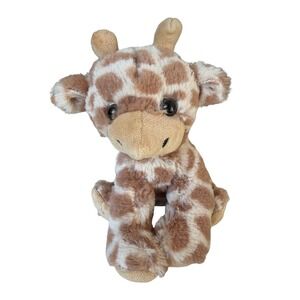 Goffa Sitting Giraffe Plush Stuffed Animal Toy Brown White Spots Kids Gift